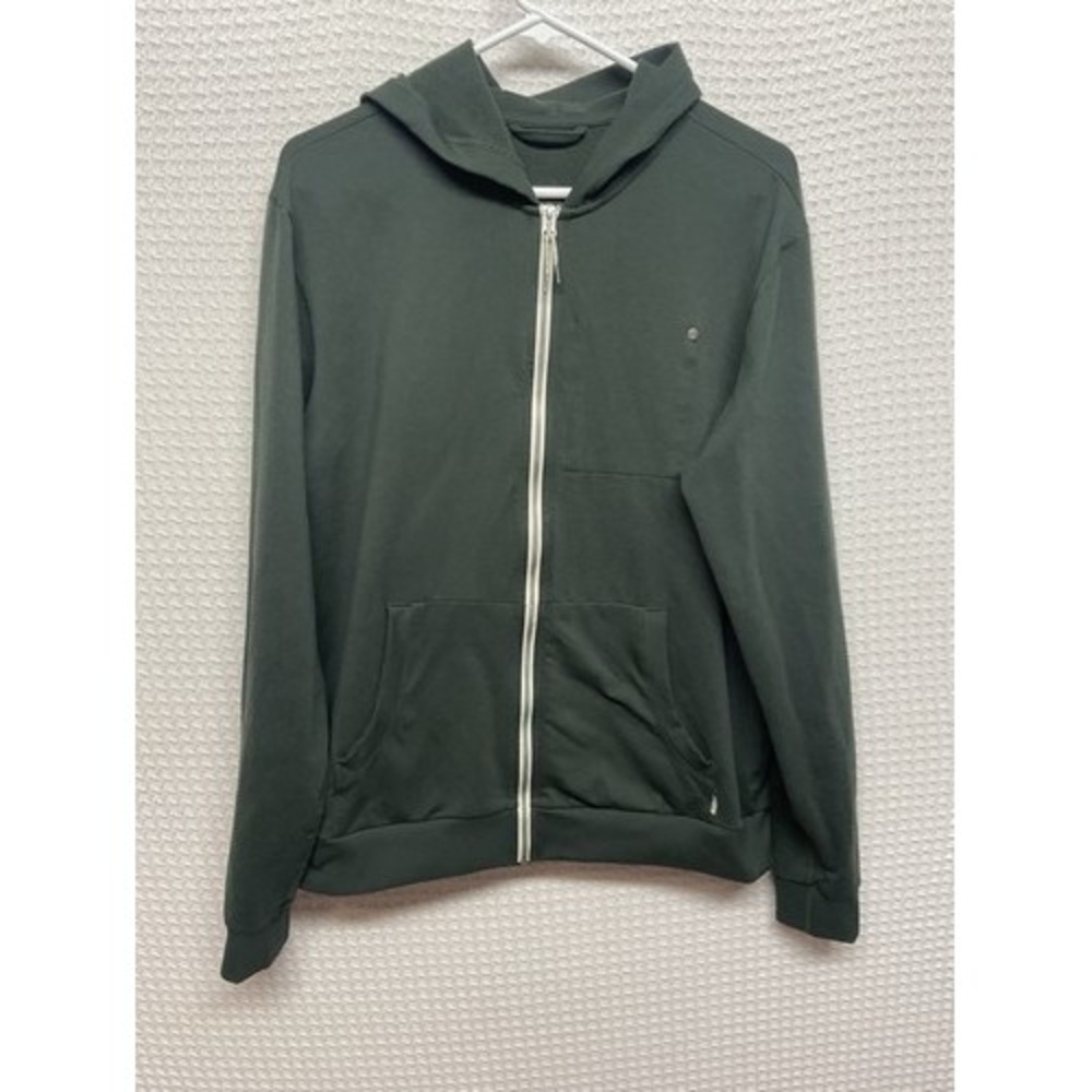 Vuori Coronado Dark Green Hooded Full Zip Hoodie Men M China Polyester/Spandex